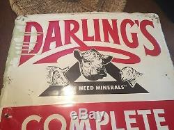 Vintage Darlings Mineral Cow Farm Tin Sign With pig sheep swine Graphics 24X18