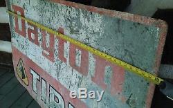 Vintage Dayton Tires Sign with the Horse Single sidedTin (LARGE 5ft × 3ft.)