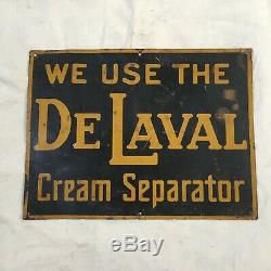 Vintage DeLaval Cream Separator Original Tin Sign 1940's