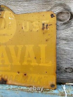 Vintage DeLaval Sign Tin Tacker Dairy Farm Cow Cream Milk Separator Gas Oil Barn