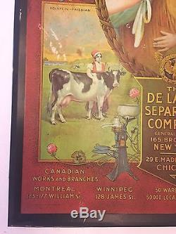Vintage De Laval Cream Separators Tin Sign 1910 Original Dairy Farm Milk