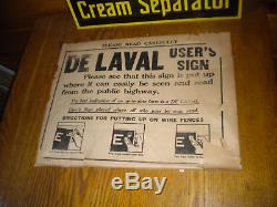 Vintage De Laval Farm Agricultural Tin Metal Embossed Advertising Sign 16x12