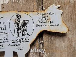Vintage De Laval Sign Tin Metal Plaque Dairy Farm Cows Milk Cream Cheese Oil Gas