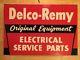 Vintage Delco-remy Tin Sign Electrical Parts Rare