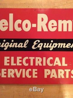 Vintage Delco-Remy Tin Sign Electrical Parts Rare
