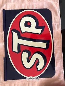 Vintage Double Sided Tin STP sign in very good condition