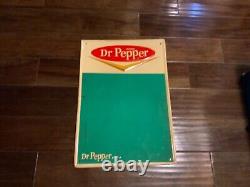 Vintage Dr. Pepper Soda Pop Advertising Tin Chalkboard Sign small version rare