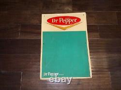 Vintage Dr. Pepper Soda Pop Advertising Tin Chalkboard Sign small version rare