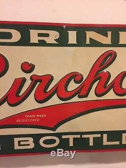 Vintage Drink Birchola In Bottles Embossed Tin Sign Soda Pop American Art Works