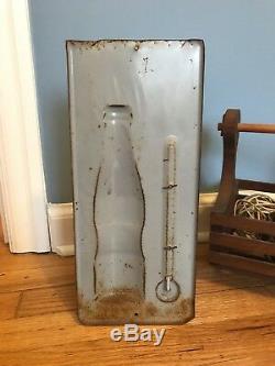 Vintage Drink Bireley's Orange Soda Bottle Tin Metal Thermometer Sign