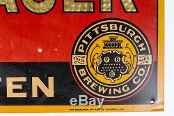 Vintage EBERHARD & OBER Pilsener & Lager Beer Pittsburgh Brewing Co. Tin Sign