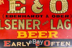 Vintage EBERHARD & OBER Pilsener & Lager Beer Pittsburgh Brewing Co. Tin Sign