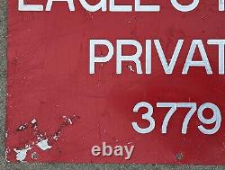 Vintage Eagle's Nest Private Tin Sign #3779 By A1 Sign