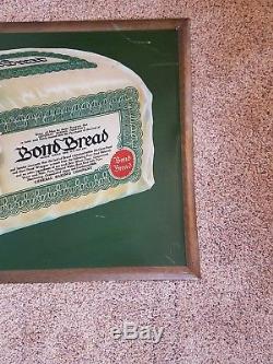 Vintage Early Original Bond Bread Tin Country Store Advertising Sign