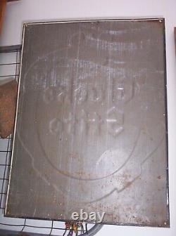 Vintage Early Rare Logo Glueks Stite Beer Malt Liquor Embossed Tin Metal Sign