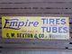Vintage Early Tin Empire Tire & Tubes Sign Waynesboro Pa Cw Sexton 1913