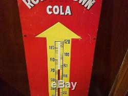 Vintage Embossed Drink Royal Crown Cola RC Cola Tin Thermometer Sign Marked 139