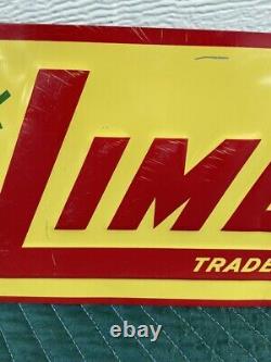 Vintage Embossed Lime Cola Tin Tacker Sign