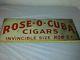 Vintage Embossed Rose O Cuba Tin Cigar Sign Smoking Bar Lounge Wall Plaque