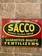Vintage Embossed Sacco Fertilizer Metal Tin Sign