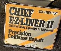 Vintage, Embossed Tin Tacker, CHIEF EZ -LINER 2 Precision Collision Repair, Met