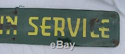 Vintage Enameled Tin Fountain Service Sign