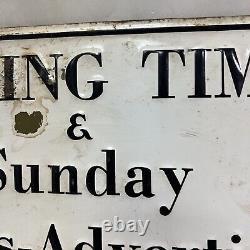 Vintage Evening Times & Sunday Times Newspaper Signle Sided Embossed Tin Sign