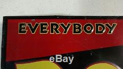Vintage Everbody Likes Popsicle Embossed Tin Sign Soda / Candy Shop Display