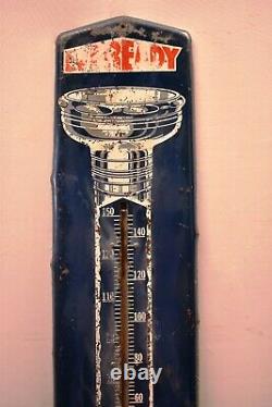 Vintage Eveready Thermometer Tin Sign Advertising American Old Rare Collectible