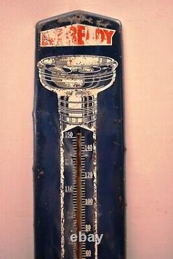 Vintage Eveready Thermometer Tin Sign Advertising American Old Rare Collectible