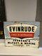 Vintage Evinrude Outboard Boat Motor Advertising Tin Sign Frazeysburg, Ohio