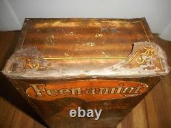 Vintage FEEN A MINT LAXATIVE TIN LITHO Advertising Display Rack SIGN