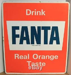 Vintage Fanta Orange Tin Sign. NICE