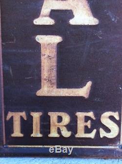Vintage Federal Tires Tin Embossed Sign