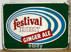 Vintage Festival Dry Gingerale Tin Sign 1963