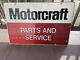 Vintage Ford Motorcraft Tin Sign Tin Double Sides 1990s One Side Faded More