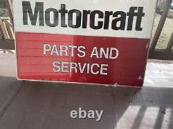Vintage Ford Motorcraft Tin Sign Tin Double Sides 1990s One Side Faded More