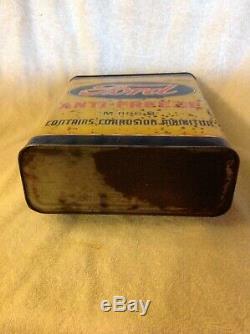 Vintage Ford One Gallon Anti-Freeze Tin $1.00 Advertising Sign Can