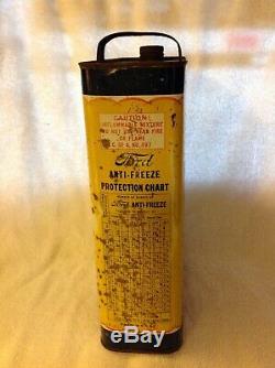 Vintage Ford One Gallon Anti-Freeze Tin $1.00 Advertising Sign Can