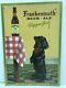 Vintage Frankenmuth Beer Sign Dog Gone Good Tin Over Cardboard Michigan
