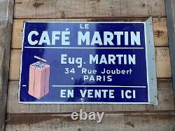 Vintage French Cafe Martin Metal Flange Sign
