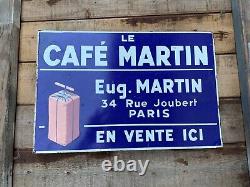Vintage French Cafe Martin Metal Flange Sign