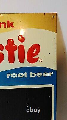 Vintage Frostie Root Beer Embossed Tin Chalk Board Sign 15½ x 29½