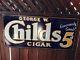 Vintage George Childs 5cent Cigar Tin Sign