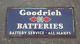 Vintage Goodrich Batteries Metal Sign Tires Gas Oil Garage Battery Service Tin