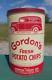 Vintage Gordon's Fresh Potato Chips Tin Can Advertising + Lid