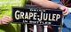 Vintage Grape Julep Soda Pop Metal Embossed Tin Sign