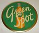 Vintage Green Spot Soda Tin Over Cardboard 9 Inch Celluloid Button Sign