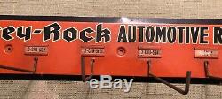 Vintage Grey Rock Automotive Rubber Tin Sign Display Hose Store Gas Station Part