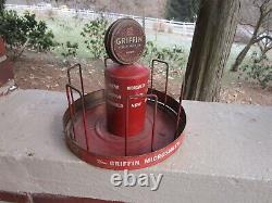 Vintage Griffin Stain Boot Polish Avertising Tin Store Display Sign